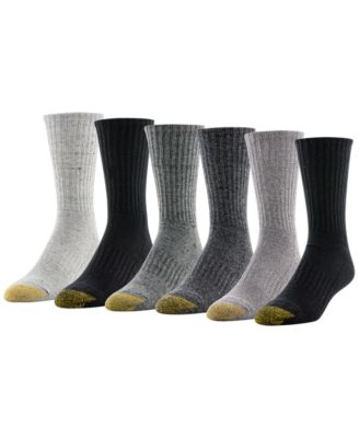Men's 6-Pack Kensington Reinforced Toe Short Crew Socks