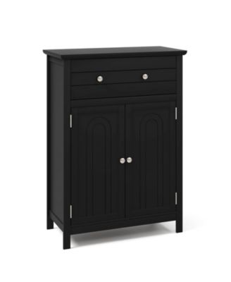 2-Door Freestanding Bathroom Cabinet with Drawer and Adjustable Shelf