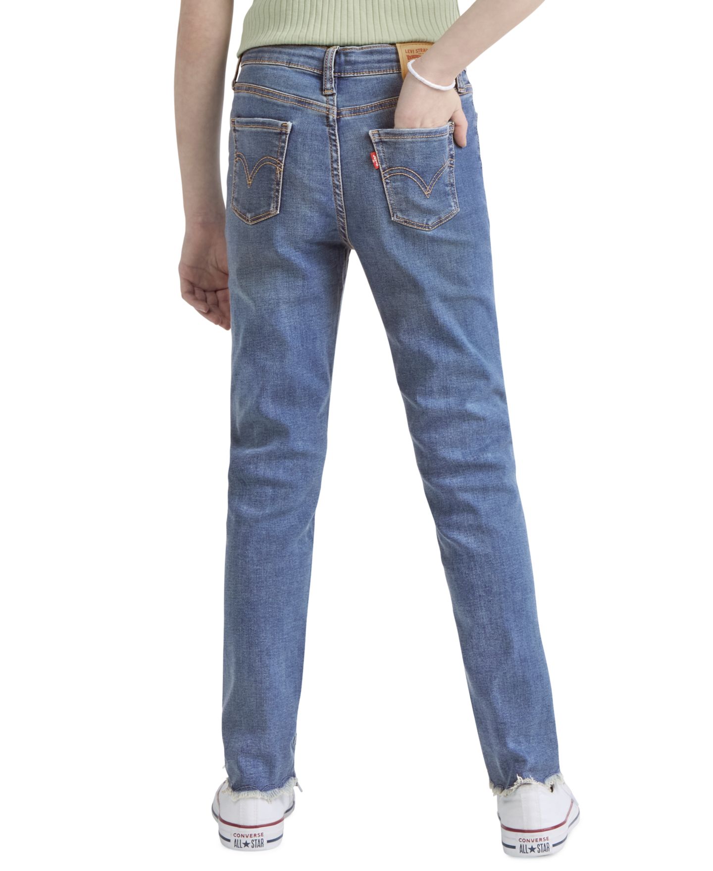 Джинсы Levi's 720 High-Rise Super Skinny Jeans для девочек, цвет: Синий — фото 5