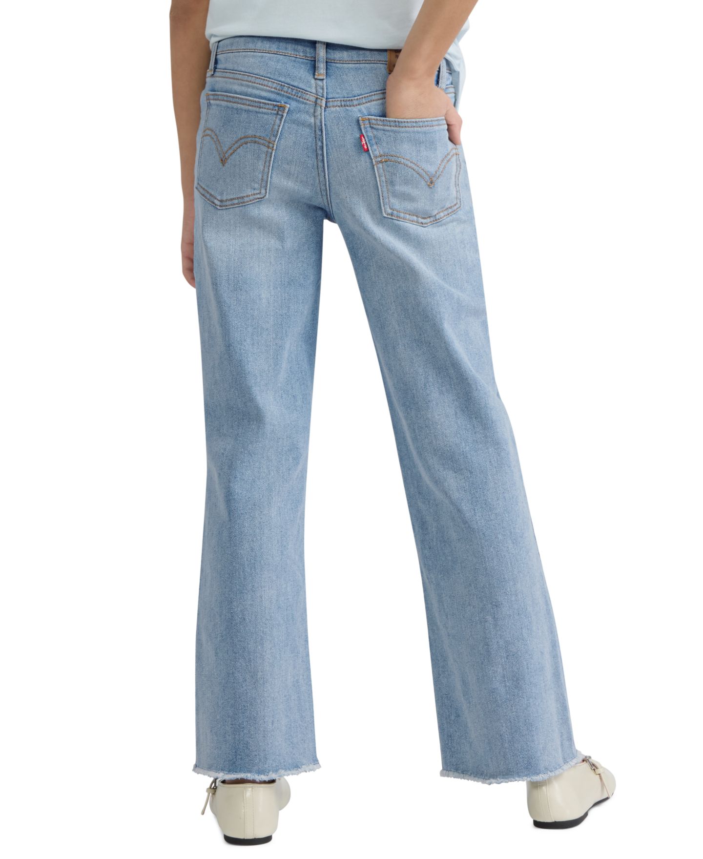 Джинсы Levi's Vintage-Like Mid-Rise Wide Leg Jeans для девочек, цвет: Bauhaus Blues — фото 6