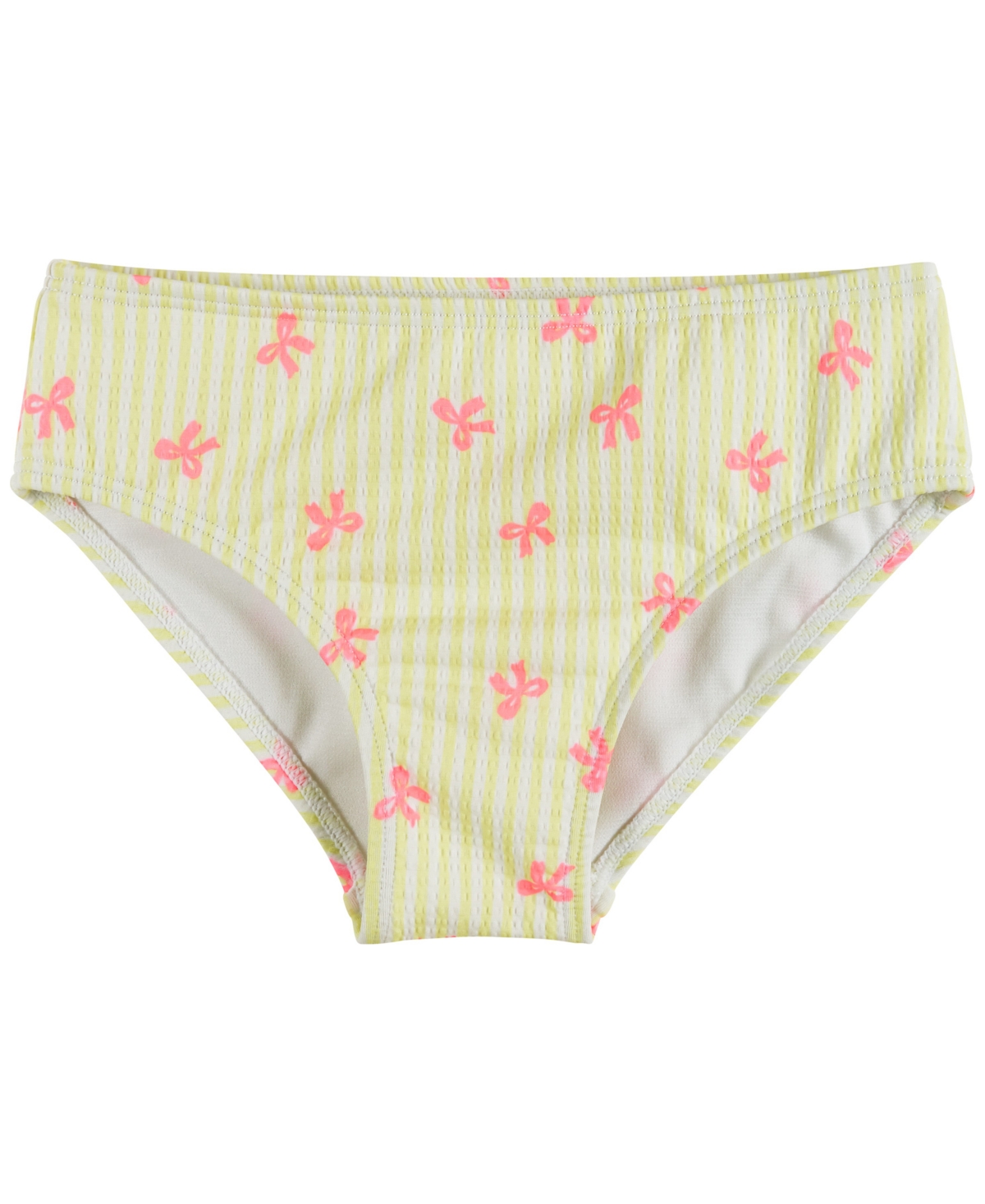 Andy & Evan Girls' 2T-5 Puff Sleeve Top, Bikini Bottom, Matching Headband, 3-Piece Set