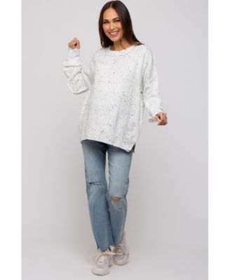 Maternity Speckled Knit Sweater