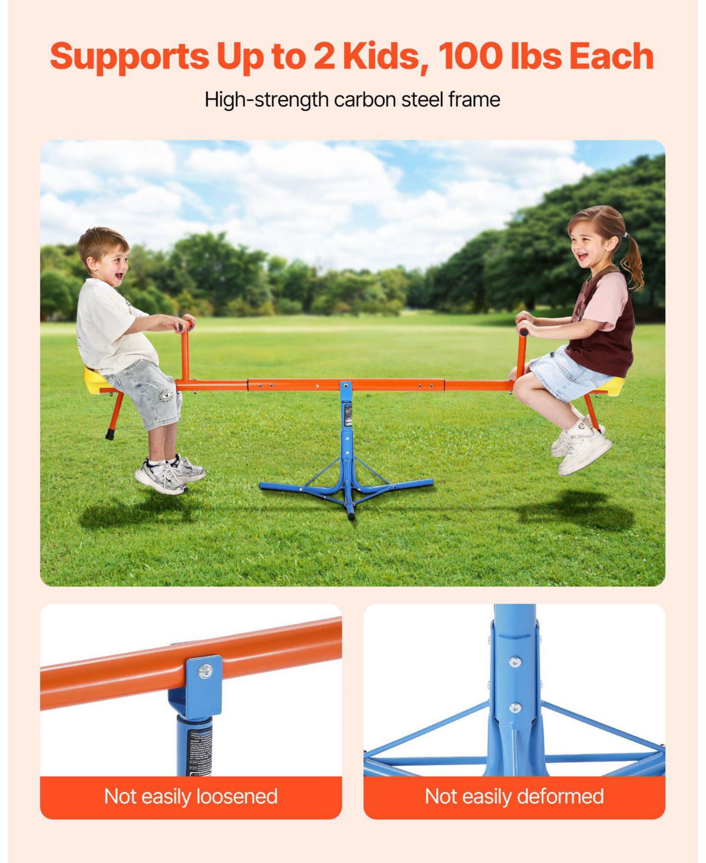 Детская игрушка SUGIFT Kids Seesaw with 3-Prong Base & 360° Rotating Design, цвет: Красный — фото 10