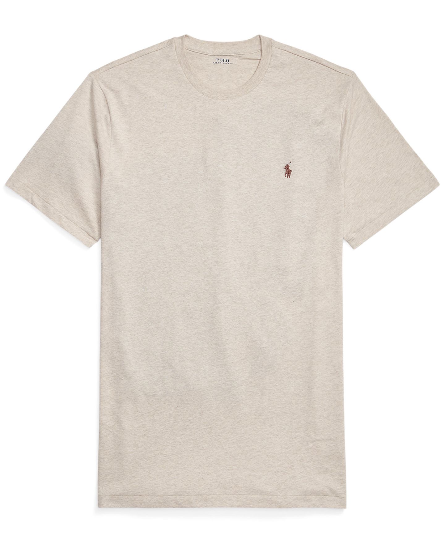 Мужская футболка Polo Ralph Lauren Big & Tall The Iconic Mesh, цвет: Дюнный меланжевый — фото 6