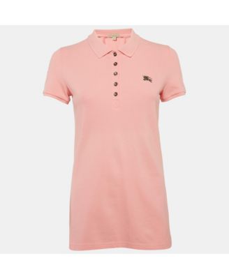 Women's Brit Pink Cotton Pique Polo T-Shirt