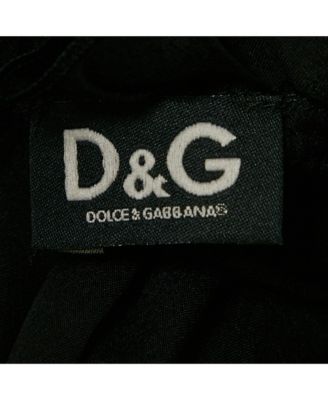 Women's Pre-Owned D&g Black Silk Tiered Mini Dress