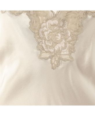 Women's Grey Satin And Lace Mini Dress