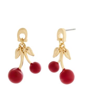 Red Signature C Cherry Drop Earrings