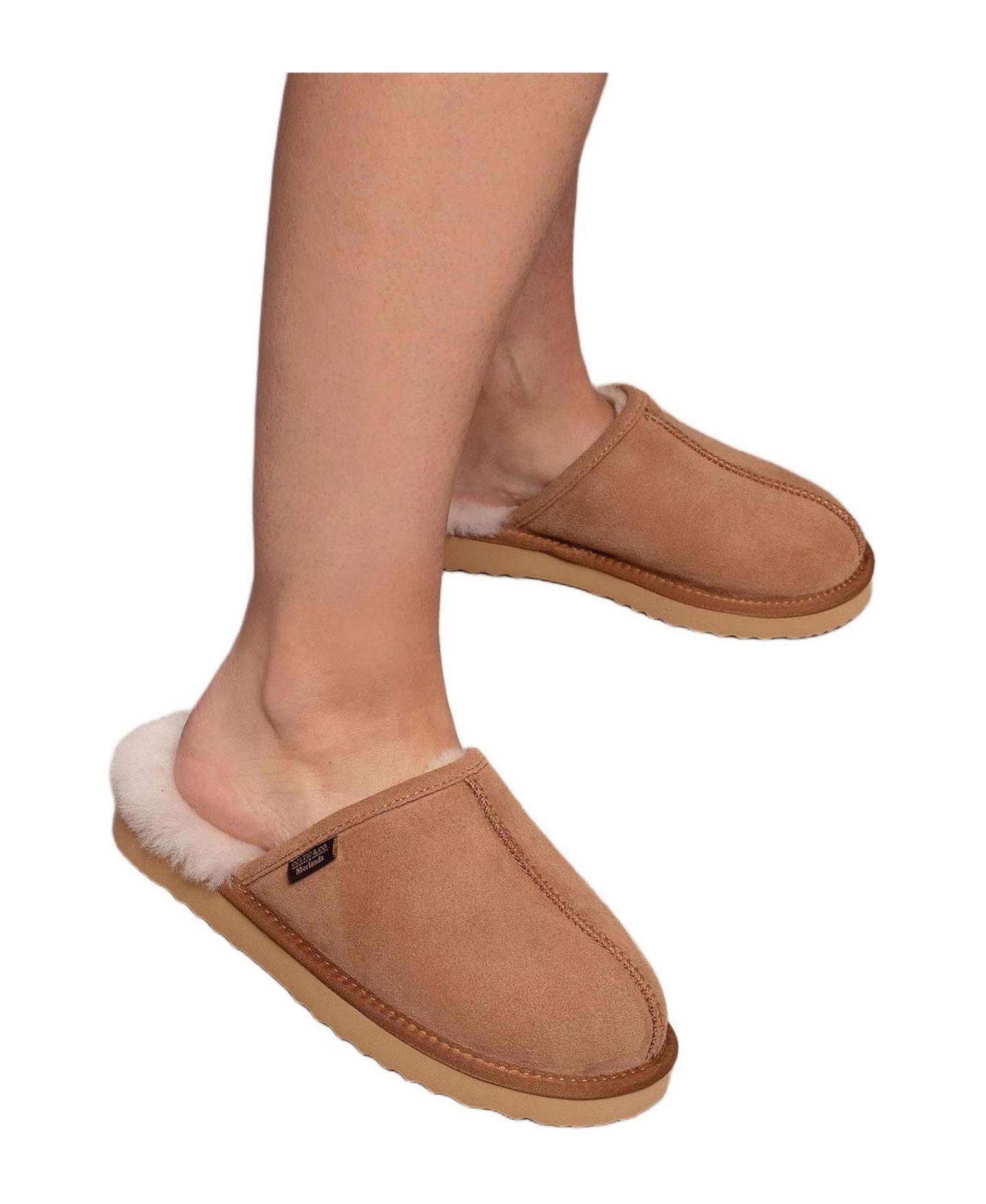 Женские сабо Celtic & Co. Sheepskin Mule Slippers, цвет: Каштановый — фото 2