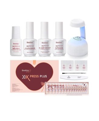 Medium Almond French Tip Press-On Nails Kit (224 pcs)