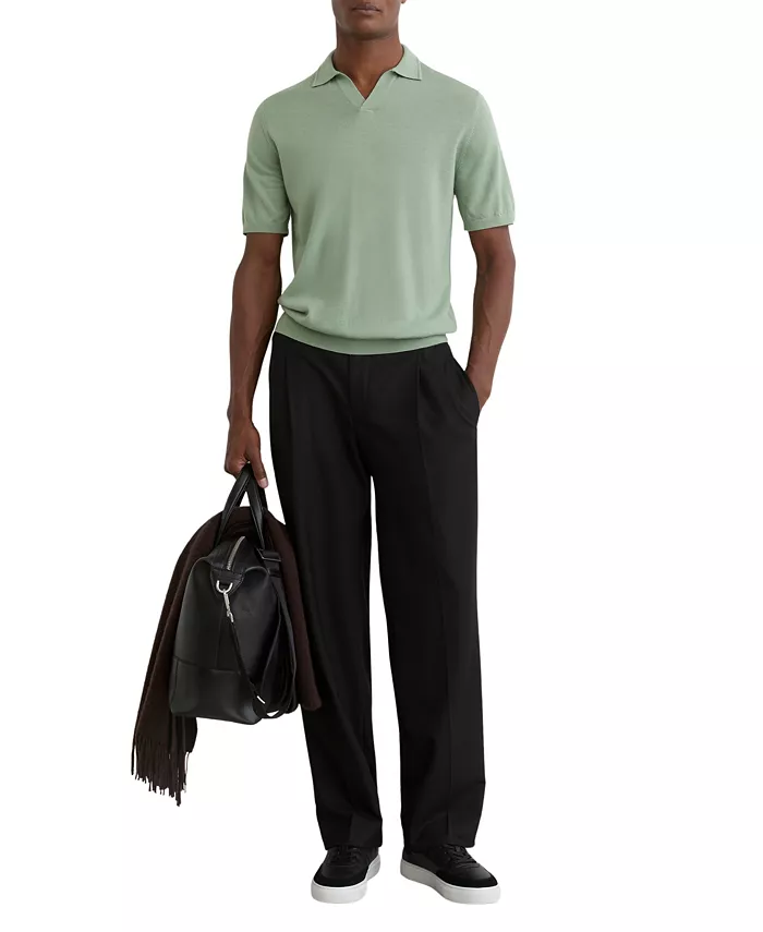 Men's Duchie Merino Wool Open Collar Polo Shirt - thumbnail 8