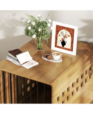 Dog Crate for Medium & Small, Solid Wood Puppy Crates, Dog Kennel Indoor with Door, Pet House