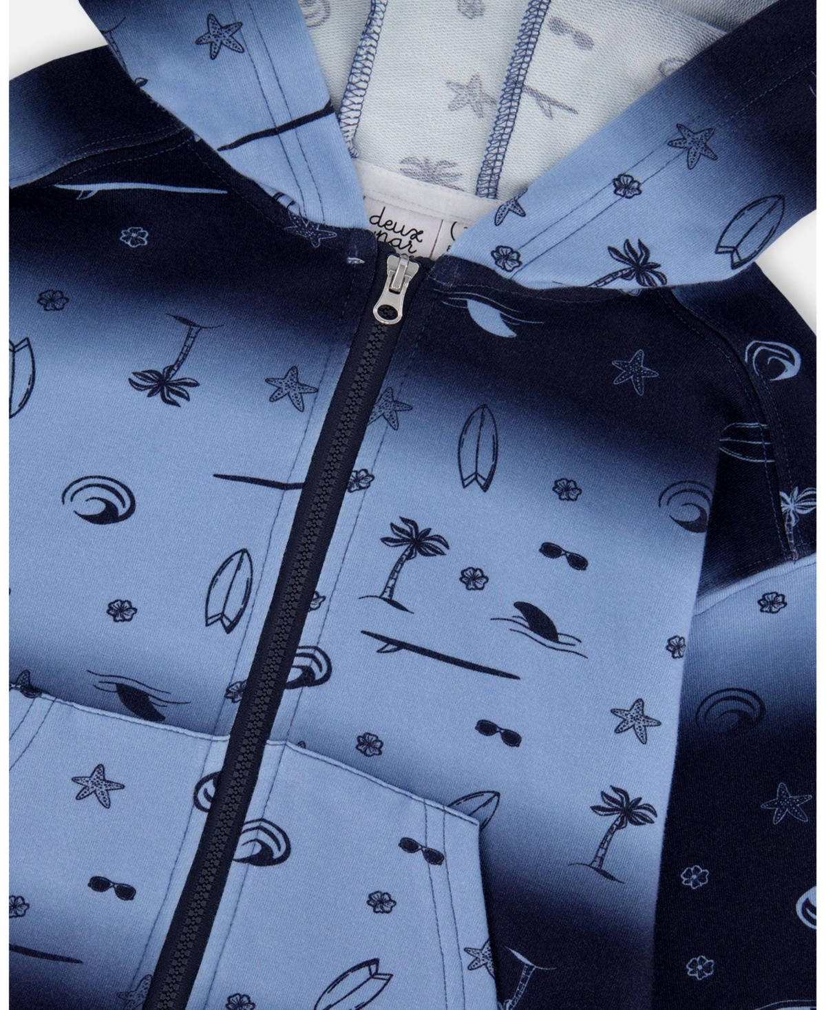 Deux par Deux Boy Hooded French Terry Cardigan - Child