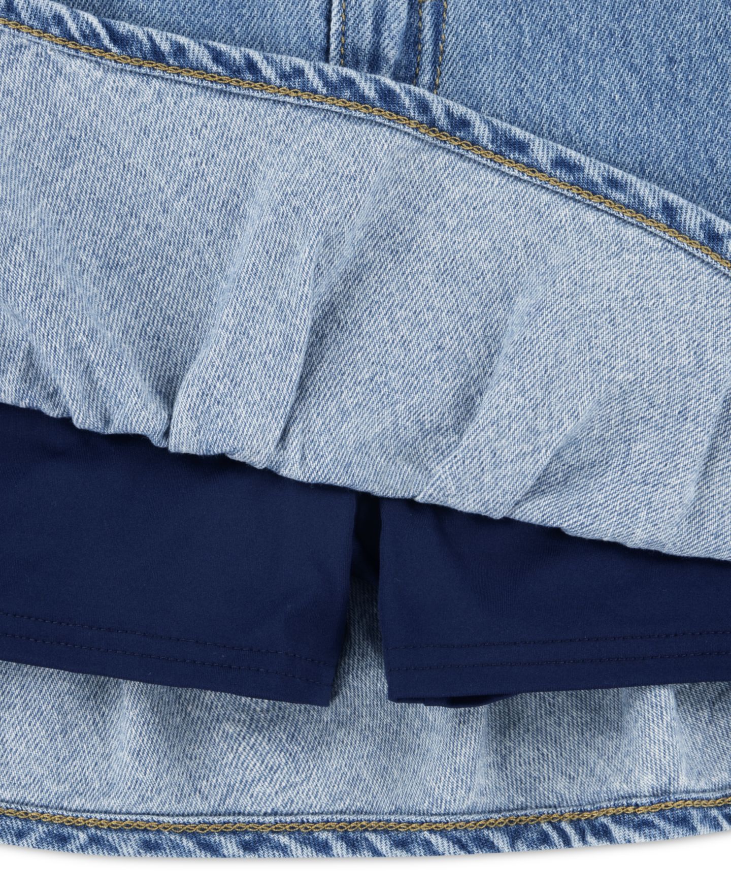 Юбка Levi's Flounce Mini Skirt для девочек, цвет: Средний синий — фото 8