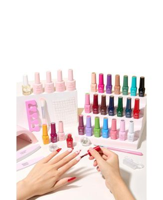 Gel Nail Polish Kit with UV Light, 25 Colors (51 pcs)