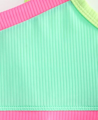 Girls' 7-16 Colorblocked Swimsuit, 2-Piece Set