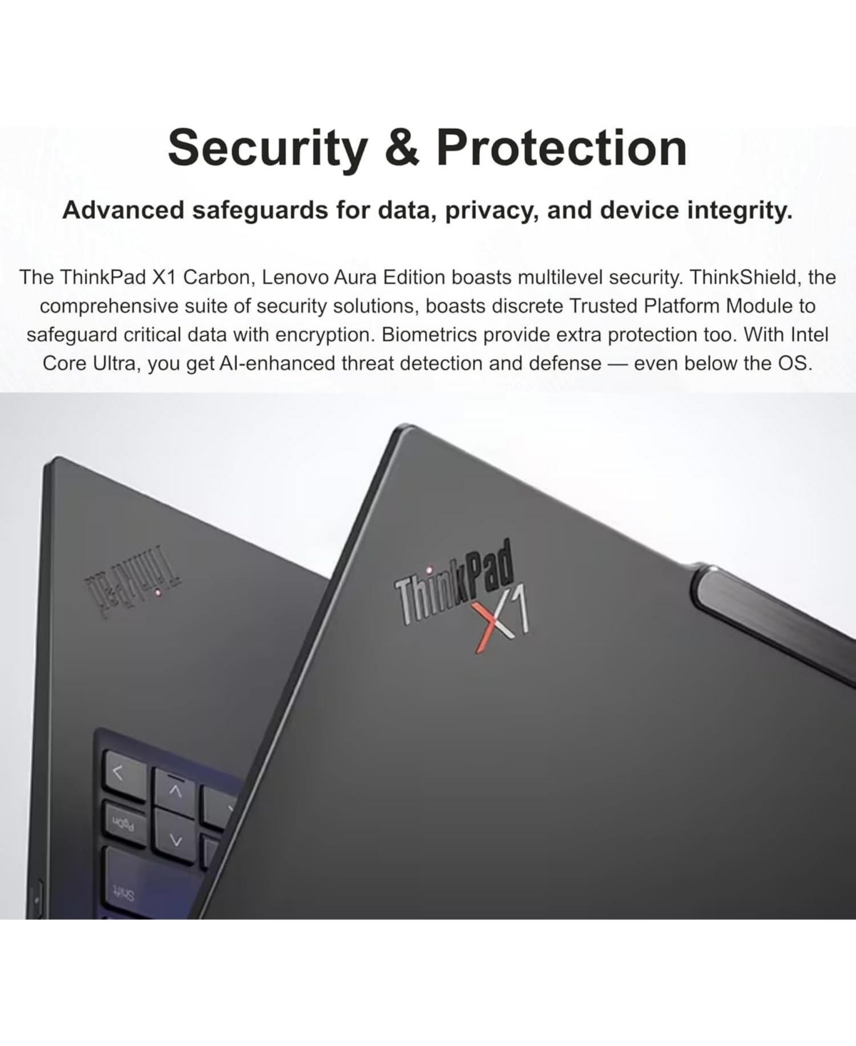 Lenovo ThinkPad X1 Carbon 14" Traditional Laptop Intel Core Ultra 7 32GB Ram Intel Graphics 1TB Ssd Storage Windows 11 Pro 60Hz - Black