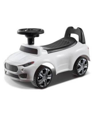 White Ride On Push Car with Music & Storage, Ages 1-3