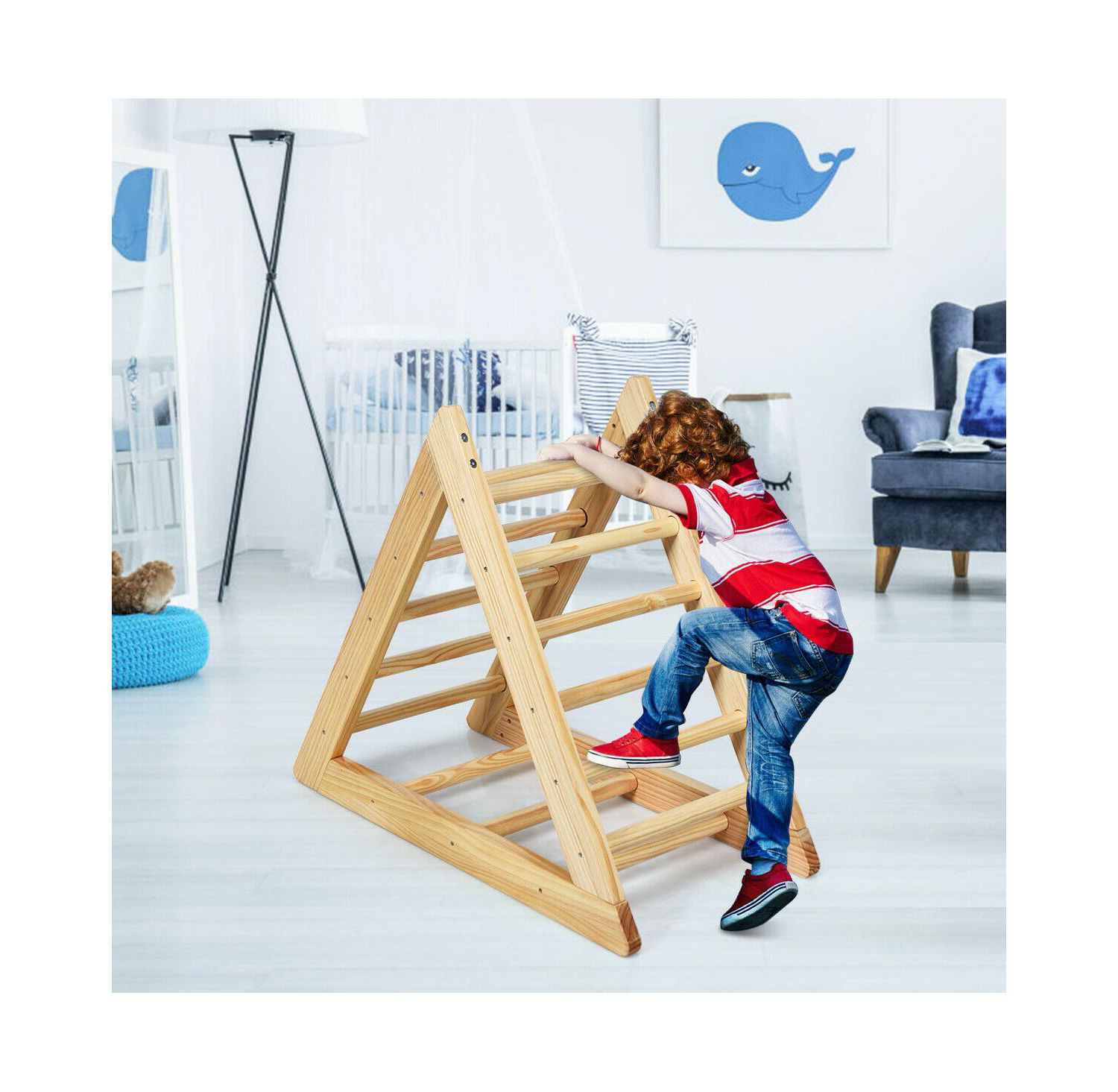 Toddler Wooden Triangle Climber