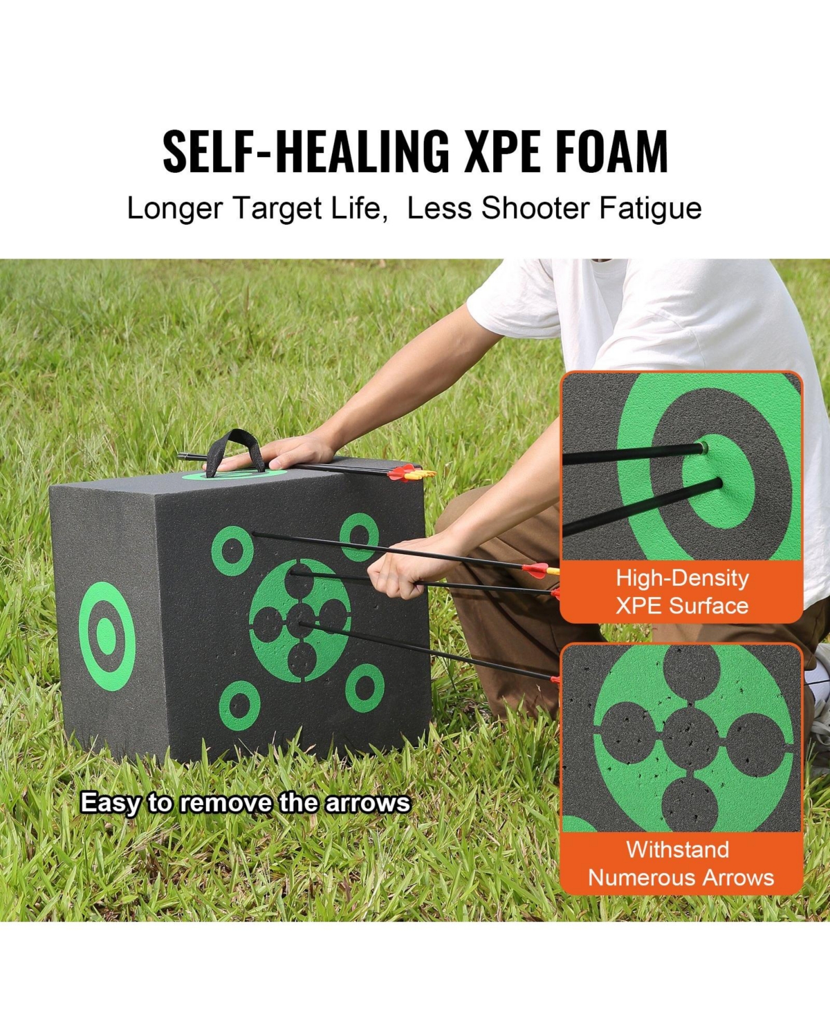 Sugift Archery Target 16"x18" Portable Foam Target with Carry Handle