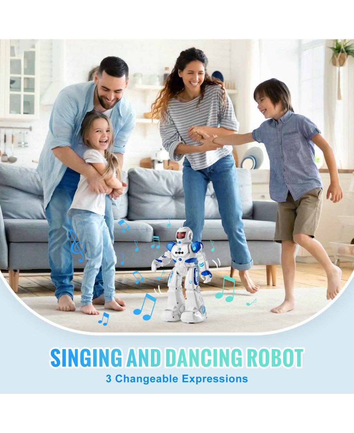 Sugift Gesture Sensing Rc Robot with Programmable Actions & Smart Features