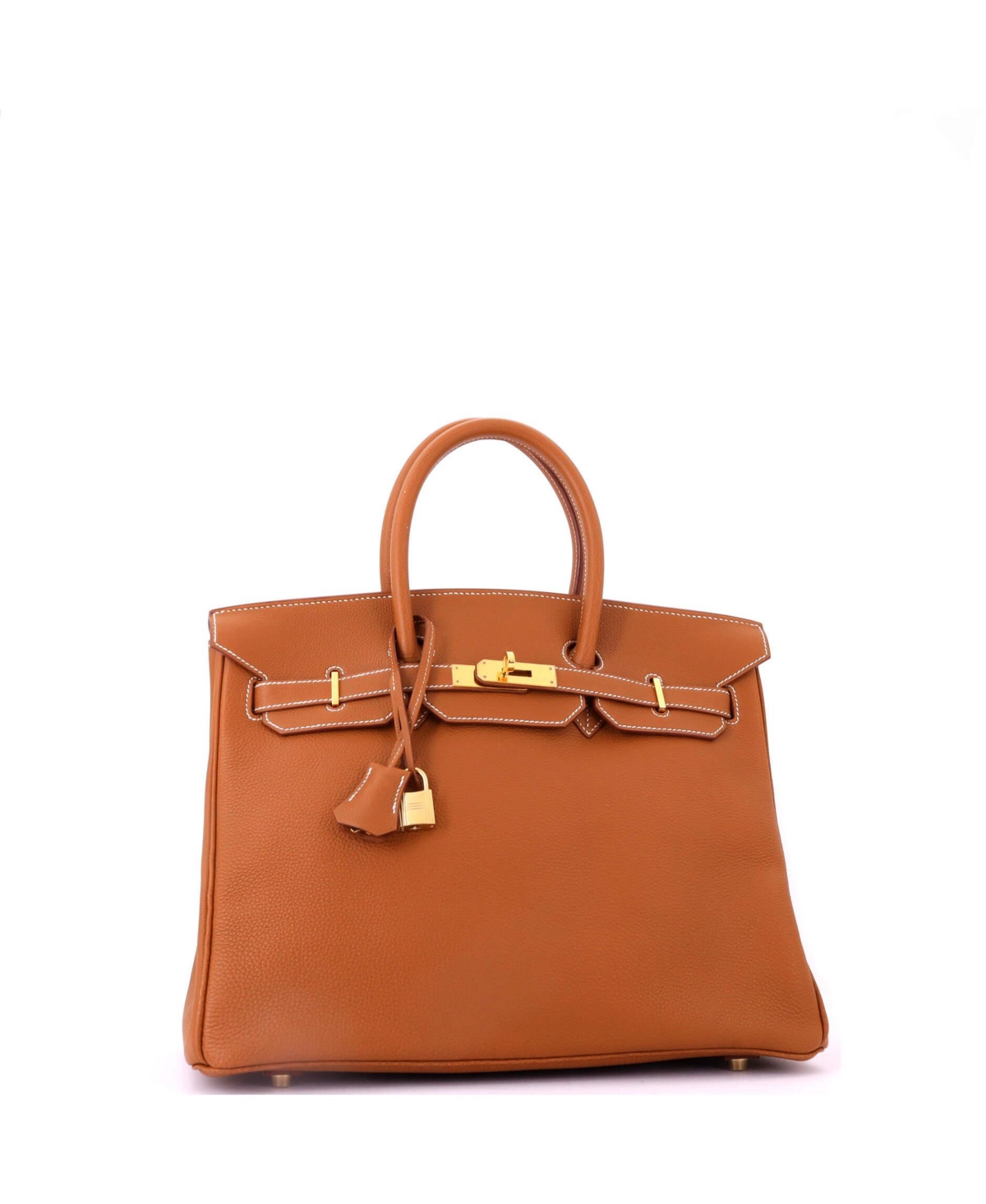 Pre-Owned HERMES Birkin 35 Handbag Brown Togo with Gold Hardware