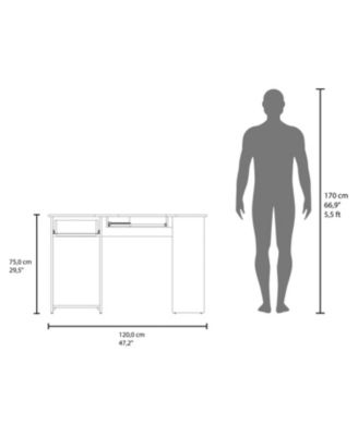 EKKO Corner Computer Desk, L-Shaped Home Office Desk with Drawer, Shelves, and CPU Space