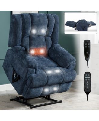 Power Lift Recliners, Dual Motor Heat Massage Infinite Position Recliner Chair