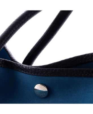 36 Garden Party Tote Toile and Leather