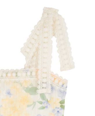 Girls' 7-16 Floral Crochet Lace Trim Maxi Dress