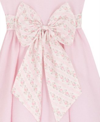Girls' 7-16 Poplin High-Low Dress & Bag