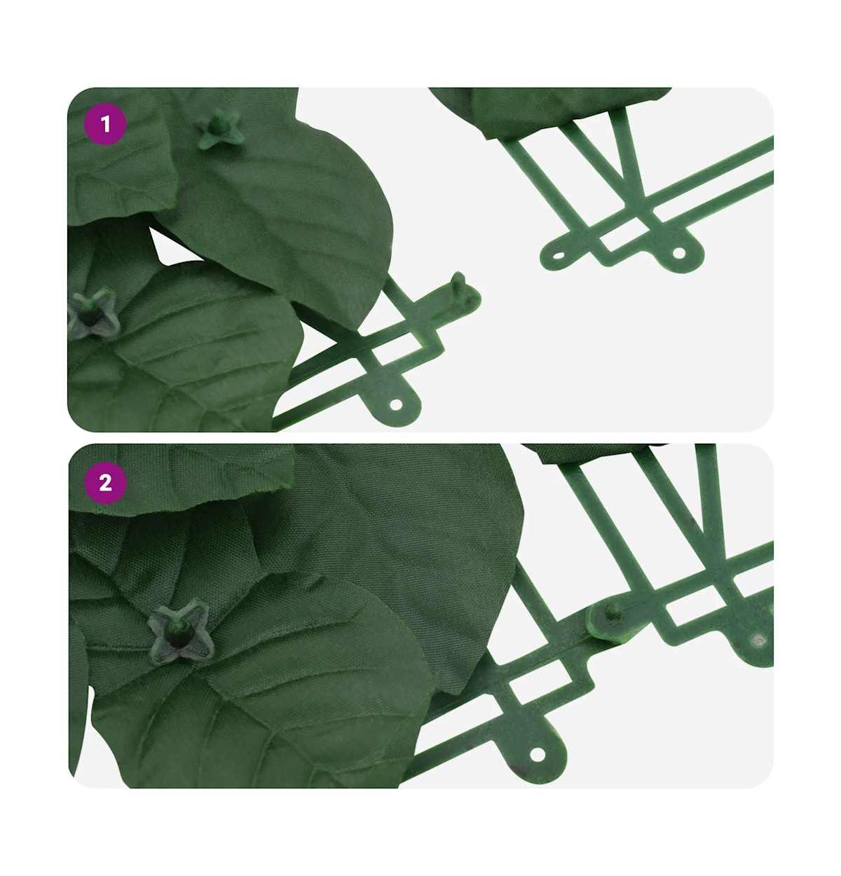 Balcony Screen with Dark Green Leaves 157.5"x39.4"