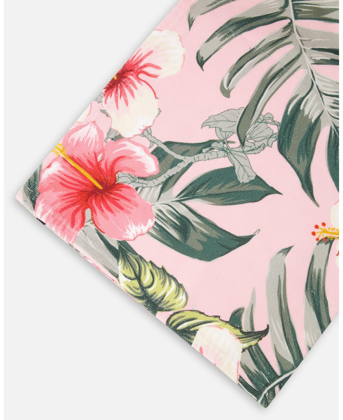 Deux par Deux Girl Beach Towel Pink Hibiscus Print - Toddler|Child