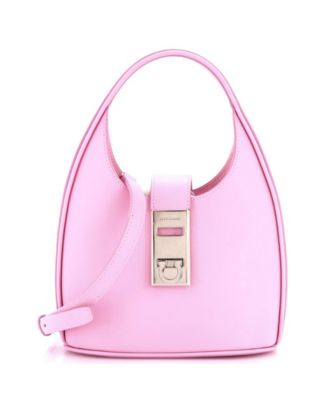 Mini Gancini Buckle Hobo Leather