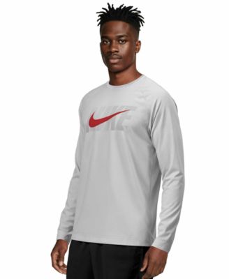 Men's Long-Sleeve Crewneck Hydro Guard Swim Shirt