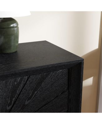 60" Rustic Farmhouse Wood Credenza with Symmetrical Sunburst Doors