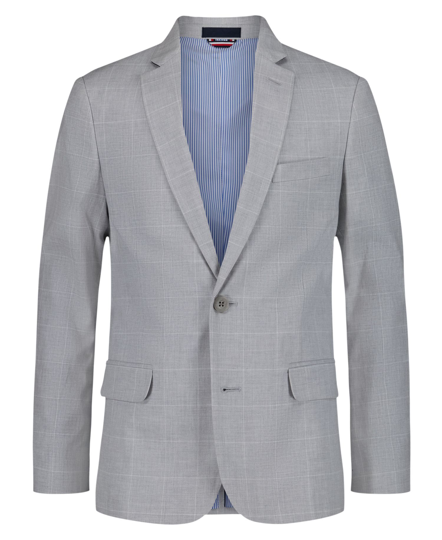 Boys' 8-20 Textured Check Sport Front Button Coat