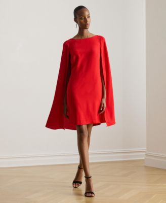Lauren Ralph Lauren - Women's Cape Round Neck Cocktail Dress