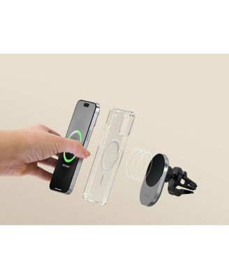 Qi2 15W Magnetic Wireless Car Charger, Space Gray