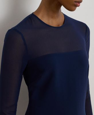 Women's Crepe & Chiffon Cocktail Dress