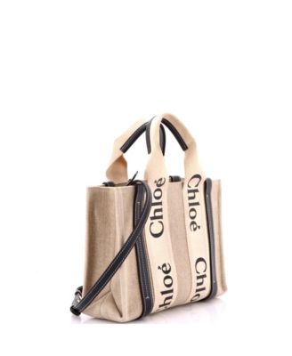 Small Woody Convertible Tote Canvas with Leather