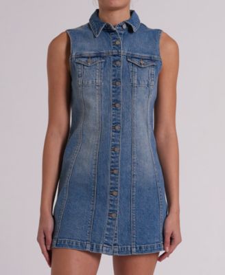 Women's Sleeveless Button-Up Dress