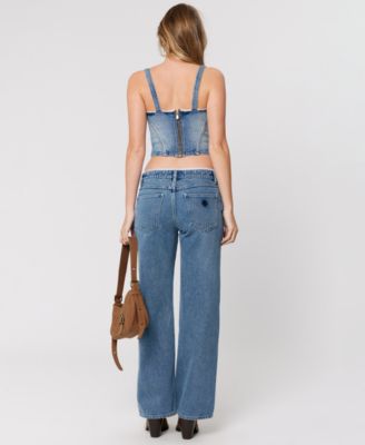 Women's Selena Lace Wide-Leg Baggy Jeans