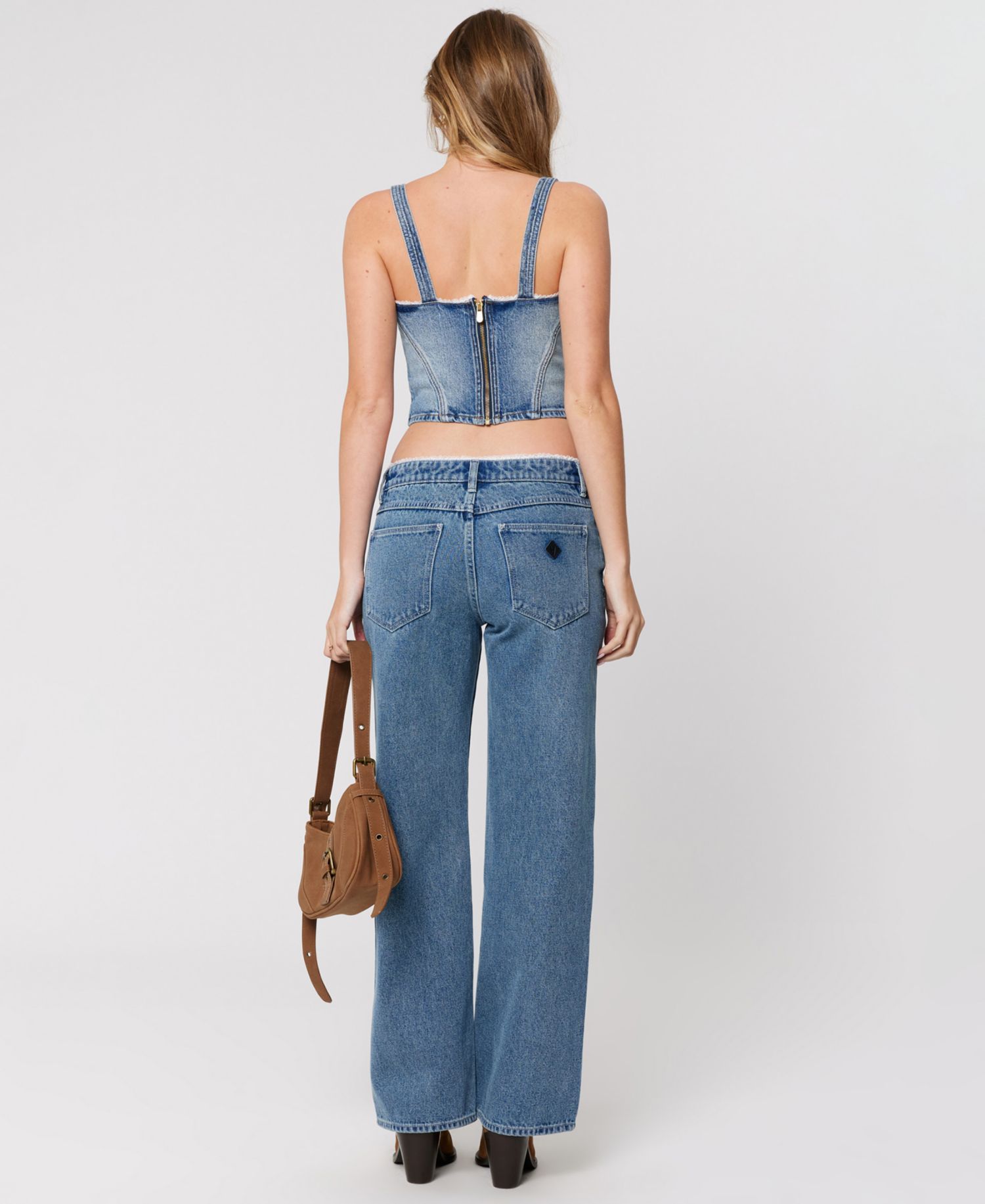 Women's Selena Lace Wide-Leg Baggy Jeans