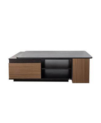 Extendable Coffee Table with Adjustable Length and Storage Drawers