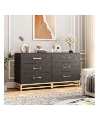 White 3-Drawer Wood Dresser, Bedroom Nightstand Storage Chest Organizer for Closet Clothes