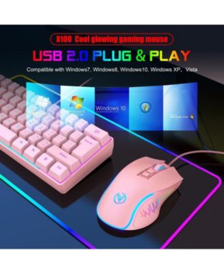 Wired Gaming Mouse, 3600 DPI Adjustable, 7-Color RGB Backlit, Ergonomic Plug & Play Mouse for PC Laptop Gamers & Office Workers