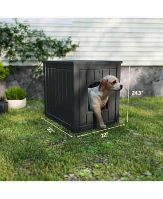 30 GAL pet nest shallow coffee Dog House Outdoor Indoor Cozy Shallow Pet House with Washable Cushion Great for Bedroom or Quiet Corners