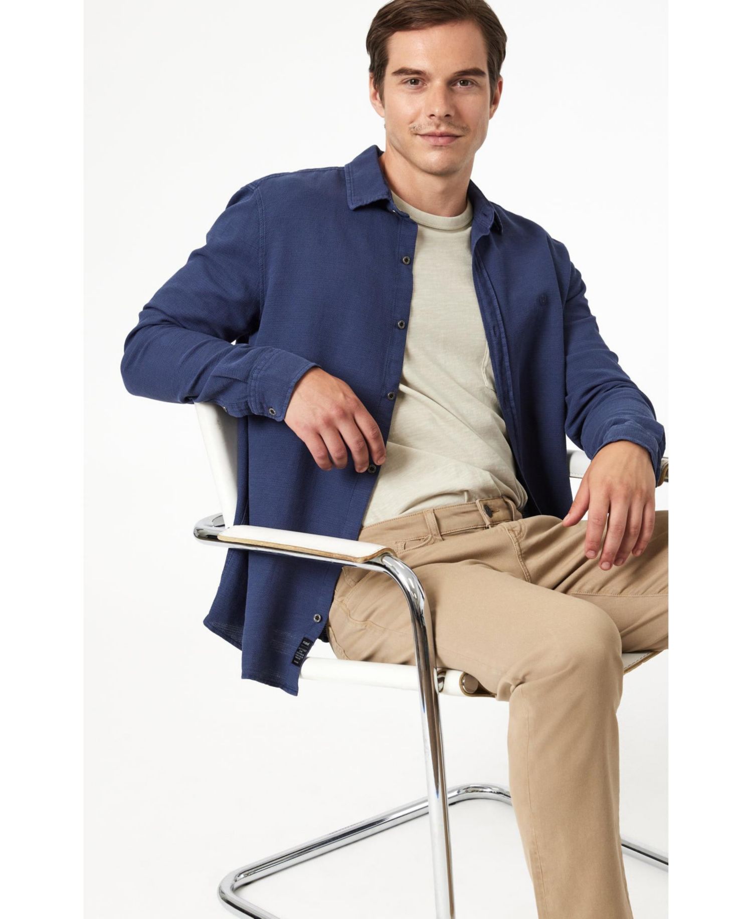 Men's Zach Straight Leg In Khaki Casual Twill Pant