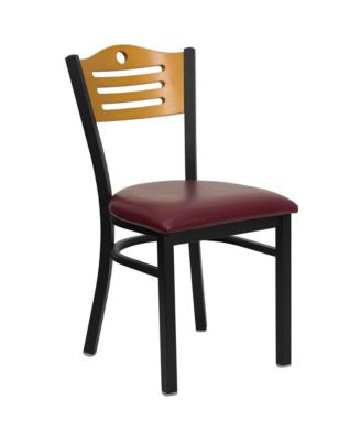 Slat Back Metal Restaurant Dining Chair